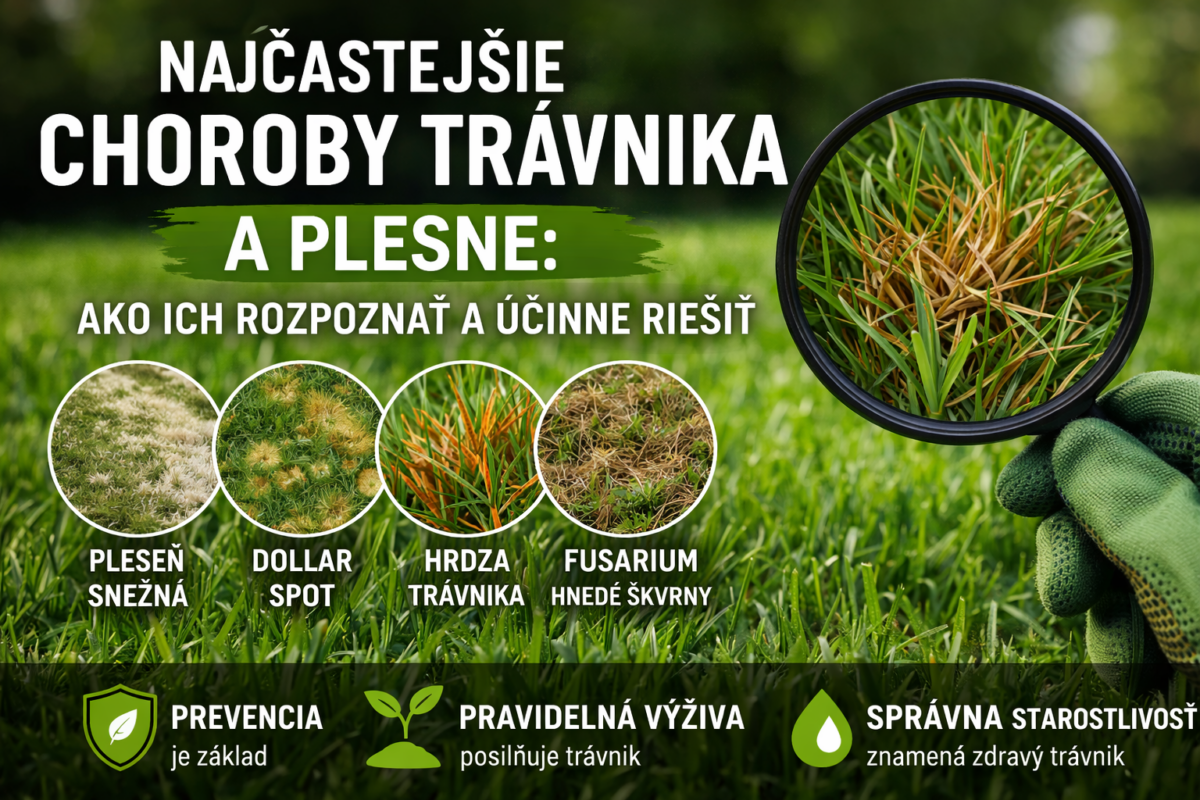 Najčastejšie choroby trávnika a plesne ako ich rozpoznať a účinne riešiť